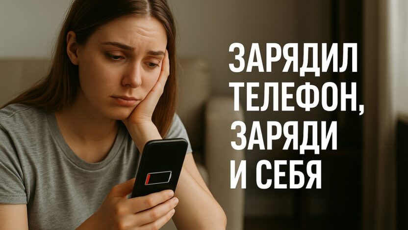 Зарядил телефон, заряди и себя